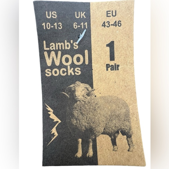 Lamb’s Wool Blend Socks 3-Pack Assortment Navy Tan Charcoal - Picture 3 of 5